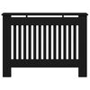 vidaXL Radiator Deksel Svart Eik 112 x 19 x 81,5 cm Konstruert tre