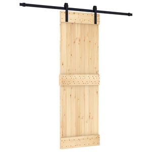 vidaXL Skyved&oslash;r Naturlig og svart 70 x 210 cm Massiv Furu Tre