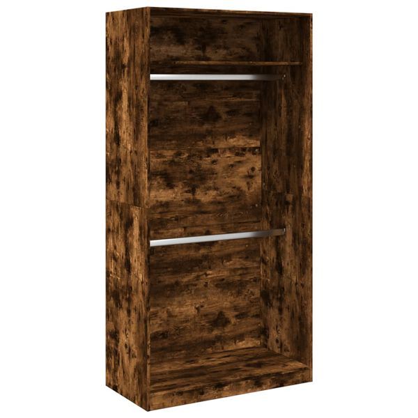 vidaXL Garderobe r&oslash;kt eik 100x50x200 cm konstruert tre