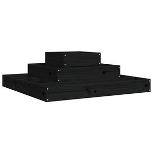 vidaXL Plantekasse svart 80x80x27 cm heltre furu