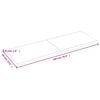 vidaXL Bordplate lysebrun 180x60x(2-4) cm behandlet heltre eik