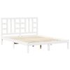 vidaXL Sengeramme hvit heltre 150x200 cm King Size