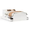 vidaXL Sengeramme uten madrass med hodegavl hvit 135x190cm heltre furu