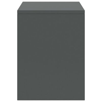 vidaXL Nattbord mørkegrå 35x30x40 cm heltre furu