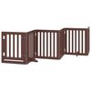 vidaXL Hundeport sammenleggbar 6 paneler brun 300 cm poppeltre