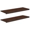 vidaXL Vinduplanker 2 stk. M&oslash;rk brun 120 x 40 x 2 cm Massiv b&oslash;ketre