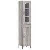 vidaXL Highboard gr&aring; sonoma 34,5x34x180 cm konstruert tre