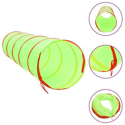 vidaXL Leketunnel for barn med 250 baller grønn 175 cm polyester