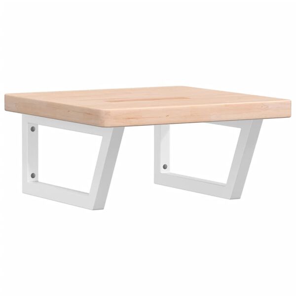 vidaXL Servanthylle veggmontert stål og heltre eik