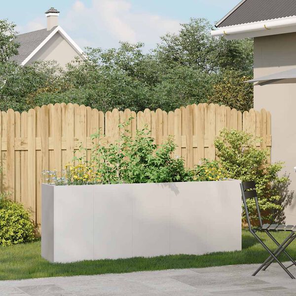 vidaXL Plantekasse 200x40x80 cm rustfritt st&aring;l