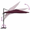 vidaXL Roma parasol Rød 286 x 285 x 265 cm Polyester og aluminium