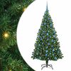 vidaXL Kunstig juletre med 300 LED gr&oslash;nn 180 cm PVC og St&aring;l og Plast
