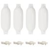 vidaXL B&aring;tfender 4 stk hvit &Oslash; 11x40 cm PVC