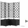 vidaXL Hageblomsterpotte 3 stk. Svart 80 x 80 x 142 cm PP