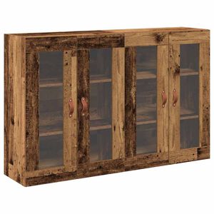 vidaXL Vegghotell 2 pcs Gamle tre 69,5 x 34 x 90 cm Konstruert tre