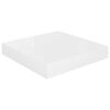 vidaXL Flytende vegghyller 4 stk h&oslash;yglans hvit 23x23,5x3,8 cm MDF