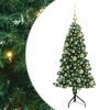 vidaXL Hj&oslash;rne Kunstig Jul Tre med 150 LED gr&oslash;nn 120 cm PVC og metall