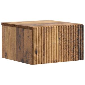 vidaXL Vegghengt Nattbord Gammelt tre 33 x 34,5 x 20 cm Konstruert tre