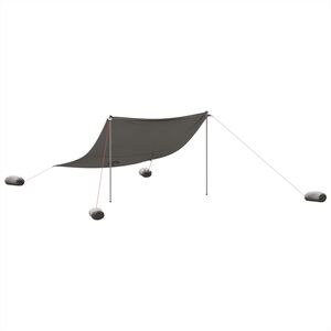 vidaXL Strandbaldakin med sandankre bl&aring; 214x236 cm