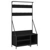 vidaXL Klesstativ med skooppbevaring svart 100x41x184 cm