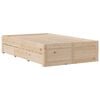vidaXL Sengeramme uten madrass med skuffer 120x200 cm heltre furu