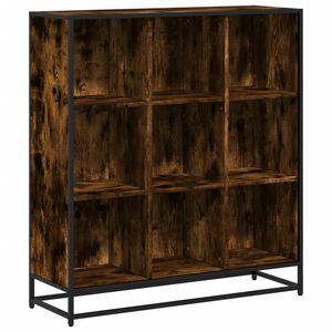 vidaXL Bokhylle r&oslash;kt eik 97,5x33x107,5 cm konstruert tre og metall