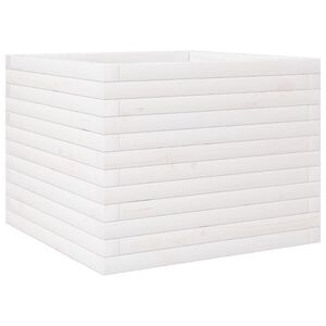 vidaXL Plantekasse hvit 60x60x46 cm heltre furu
