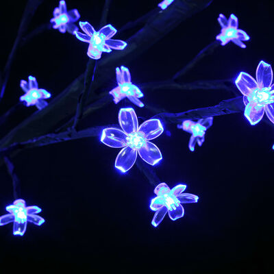 vidaXL Juletre 120 lysdioder blått lys kirsebærblomst 150 cm
