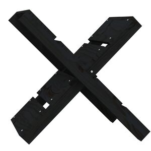 vidaXL Vedstativ svart 47x39,5x48 cm heltre furu