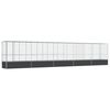 vidaXL Voliere med forlengelse s&oslash;lv 1042,5x107x212 cm st&aring;l