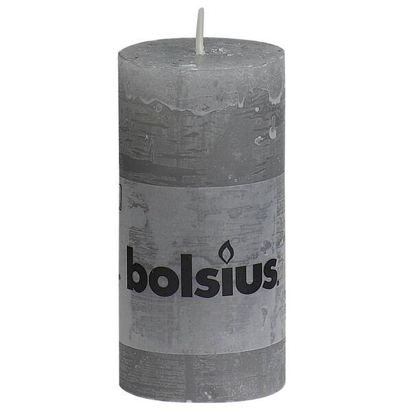 Bolsius Rustikke s&oslash;ylelys 8 stk 100x50 mm lysegr&aring;
