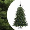 vidaXL Kunstig juletre med julekuler 120 cm 150 LED-lys Varmhvit