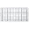 vidaXL Gabion hevet seng s&oslash;lv 170 x 50 x 80 cm Galvanisert St&aring;l