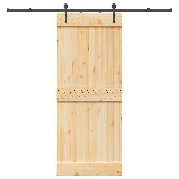 vidaXL Skyved&oslash;r med monteringstilbeh&oslash;r 85x210 cm heltre furu