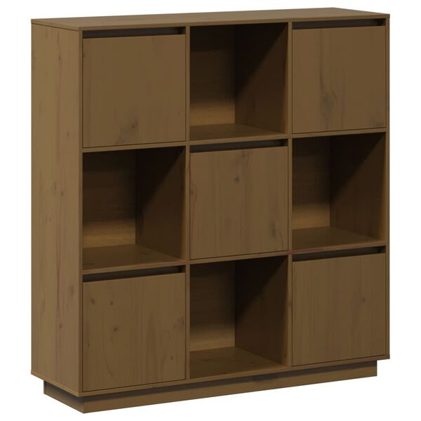 vidaXL Highboard honningbrun 110,5x35x117 cm heltre furu