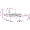 vidaXL Sengeramme hvit heltre 150x200 cm King Size