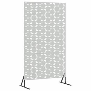 vidaXL Personvernsvegg 100 x 50 x 180 cm Galvanisert st&aring;l S&oslash;lv