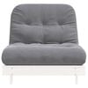 vidaXL Futonsofa med madrass hvit 90x206x11 cm heltre furu
