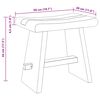 vidaXL Badestol Naturlig 50 x 30 x 45 cm Naturlig tre