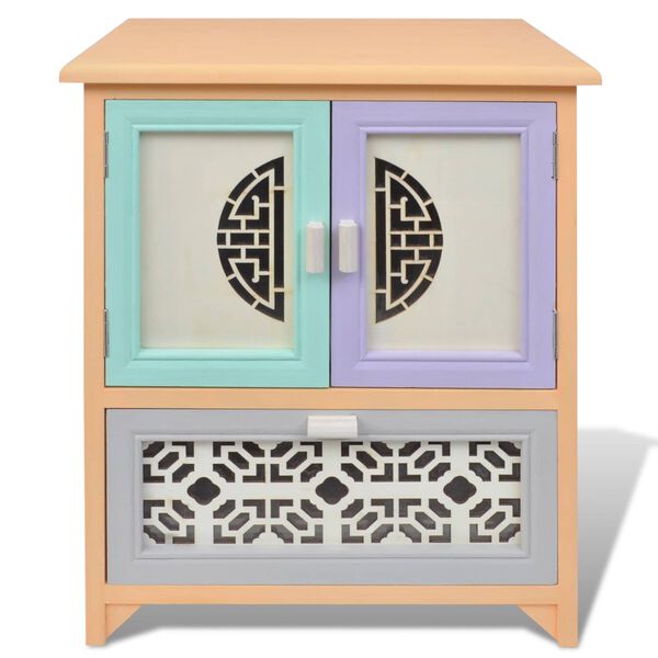 vidaXL Sideskap Flerfarget 46 x 34 x 55.5 cm Keisertre