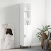 vidaXL Highboard h&oslash;yglans hvit 34,5x34x180 cm konstruert tre