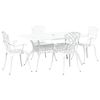 vidaXL Hage Spisegruppe 5 pcs Hvit Aluminium