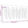vidaXL Veggdekorasjon til hage 105x55 cm cortenst&aring;l bladdesign