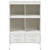 vidaXL Highboard hvit 68x39x101,5 cm stål