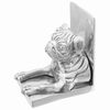 vidaXL Bokst&oslash;tter 2 stk. s&oslash;lv 12 x 15 x 18 cm Aluminium
