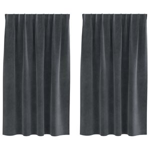 vidaXL Blendingsgardiner 2 pcs Lysegr&aring; 140 x 140 cm Fl&oslash;yel