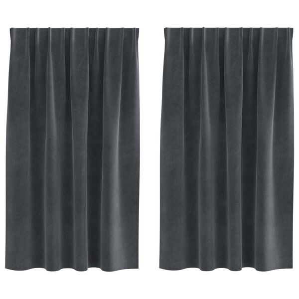 vidaXL Blendingsgardiner 2 pcs Lysegr&aring; 140 x 140 cm Fl&oslash;yel