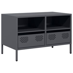 vidaXL TV-benk antrasitt 68x39x43,5 cm kaldvalset st&aring;l