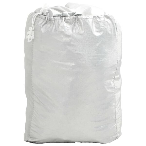 vidaXL Halvt biltrekk med kroker Silver XL PEVA