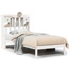 vidaXL Seng med bokhylle uten madrass hvit 75x190 cm heltre furu